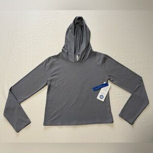 NWT-Threads 4 Thought Slate Blue Lightweight Hooded Long Sleeve Top